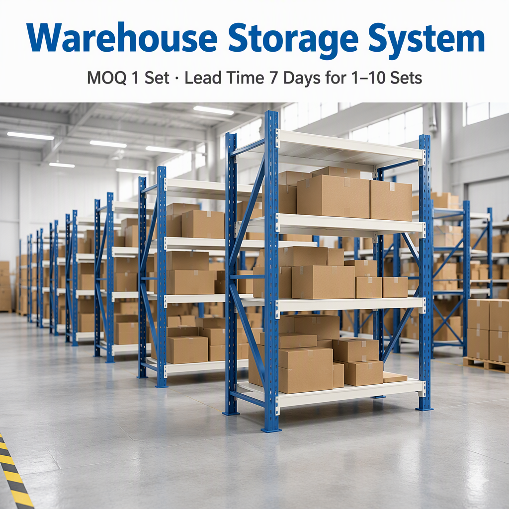 Industrial Longspan Shelving Unit Cold Rolled Steel Storage Rack Heavy Duty Warehouse Racking System for Logistics Center