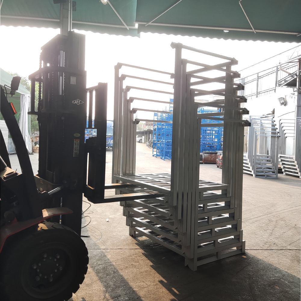 Detachable Nestable Warehouse Storage Metal Steel Nestainer Logistic Palet Tainer Stacking Rack