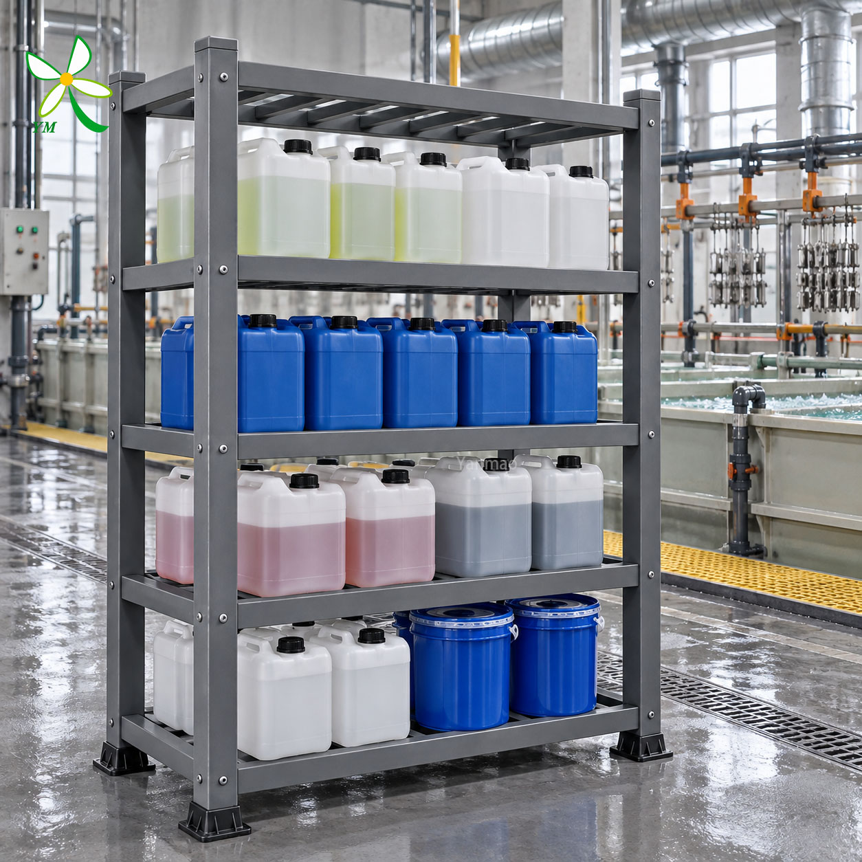 Reliable Manufacturer Screw Assembly Adjustable Custom Color Production Line Storage Shelving FRP Storage Rack Warehouse Rack