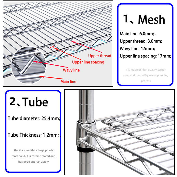 Chrome plated rack structure