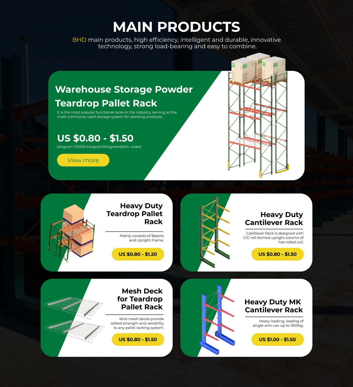 Pallet Racking and Cantilever Options