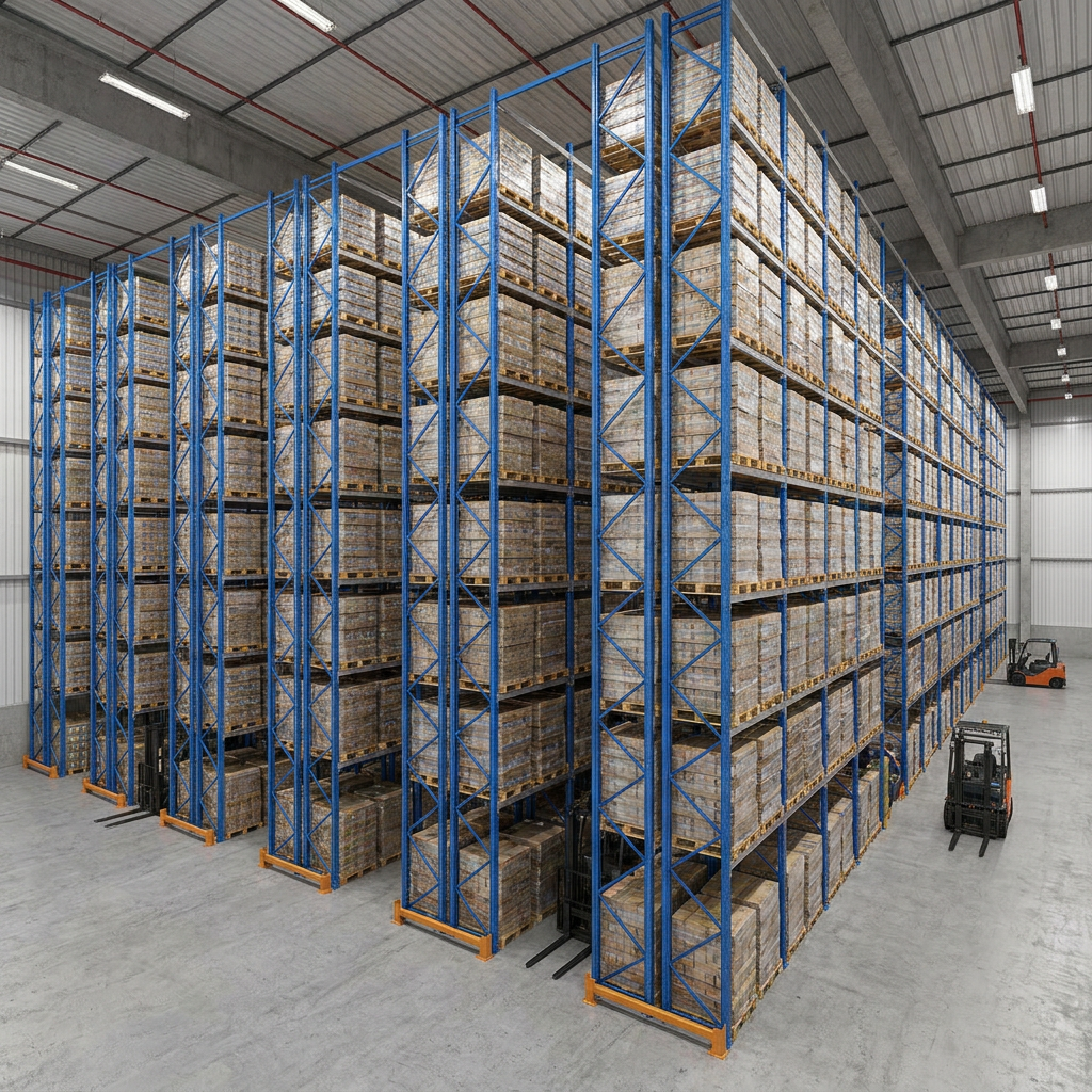 Heavy Duty Selective Pallet Racking System Steel Warehouse Storage Solution For Europe And South America