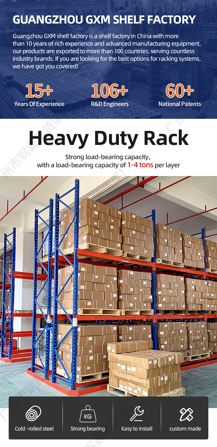Warehouse pallet racking system