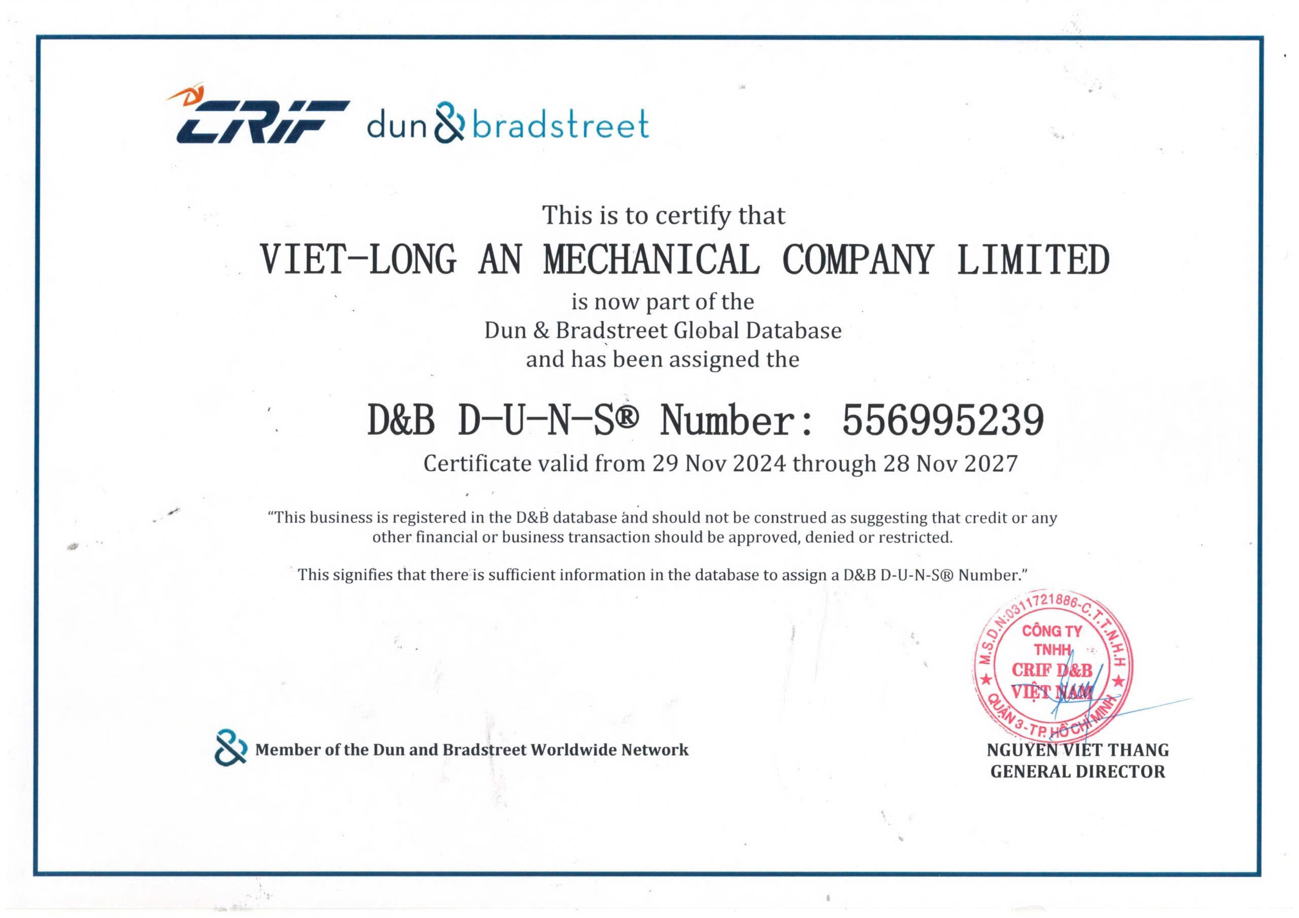 Business Verification Document 1