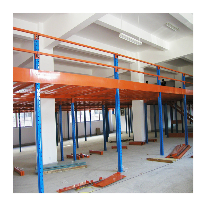 HUAWU 1000kg/sqm 2-Layer Mezzanine Floor System Steel Q235 Corrosion Protected Electrostatic Powder Coated Warehouse Platform