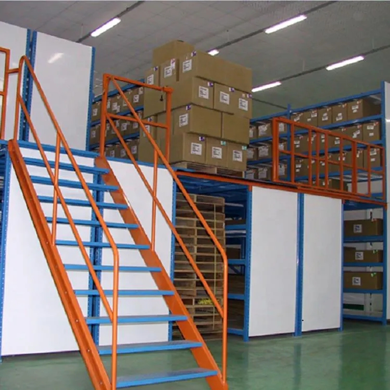 Corrosion Protection Heavy Duty 2-Layer Steel Structure Mezzanine Floor Platform Pallet Storage Racking Powder Coated Finish for