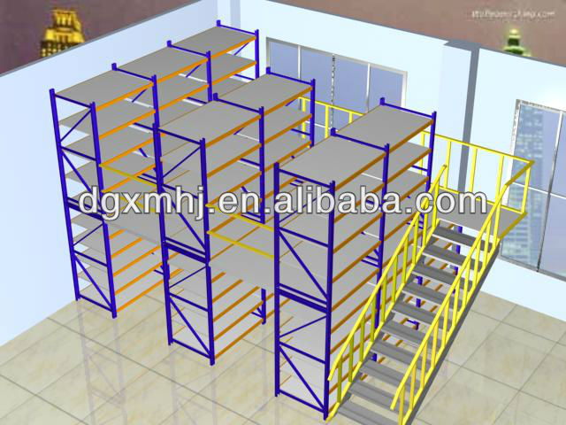 Mracking Steel Mezzanine Floor Multi-Tier Racks Stable Structure Warehouse Storage Metal Design Mezzanine Floor Racking System