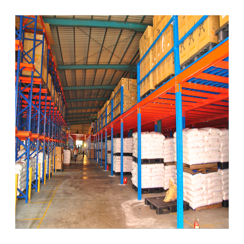 HUAWU 1000kg/sqm 2-Layer Mezzanine Floor System Steel Q235 Corrosion Protected Electrostatic Powder Coated Warehouse Platform