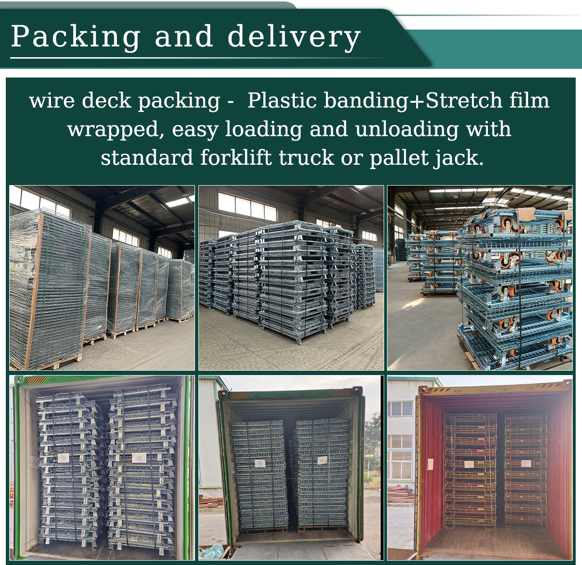Durable Heavy Duty Steel Collapsible Storage Container Box Stacking Wire Mesh Cage Design 1000kg Capacity Warehouse Pallet Rack