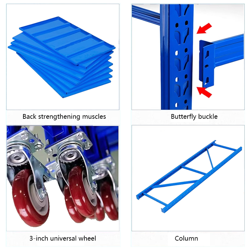 Racking System Custom Colour Anti-rust Metal Rack with Wheels Adjustable Garage Industrial Warehouse