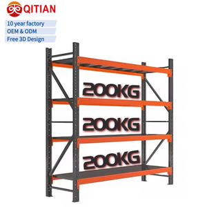 Factory Customized Steel Light Duty 4 Layer Warehouse Rack System 200kg Capacity