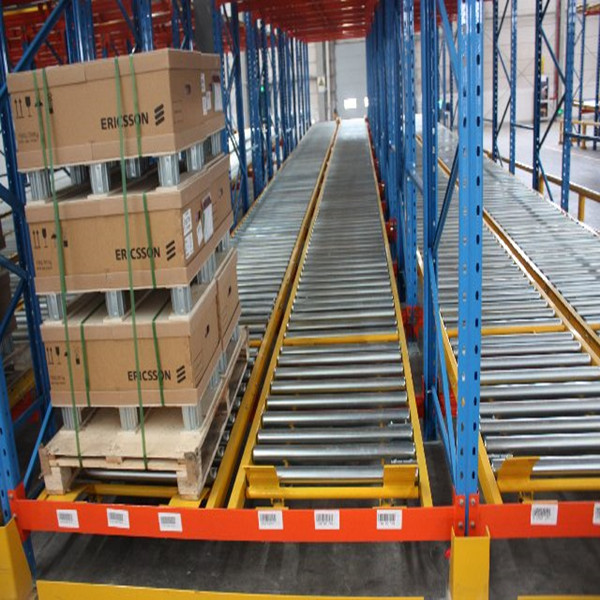 Factory Steel Warehouse Gravity Carton Pallet Flow Roller Sliding Rack