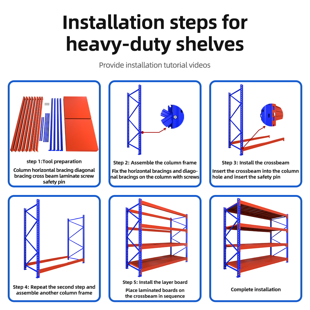 Heavy Duty Rack Laminated Aluminum Warehouse Rack Shelving Storage Rack Steel Shelf Units Plate Warehouse Etagere De Rangement