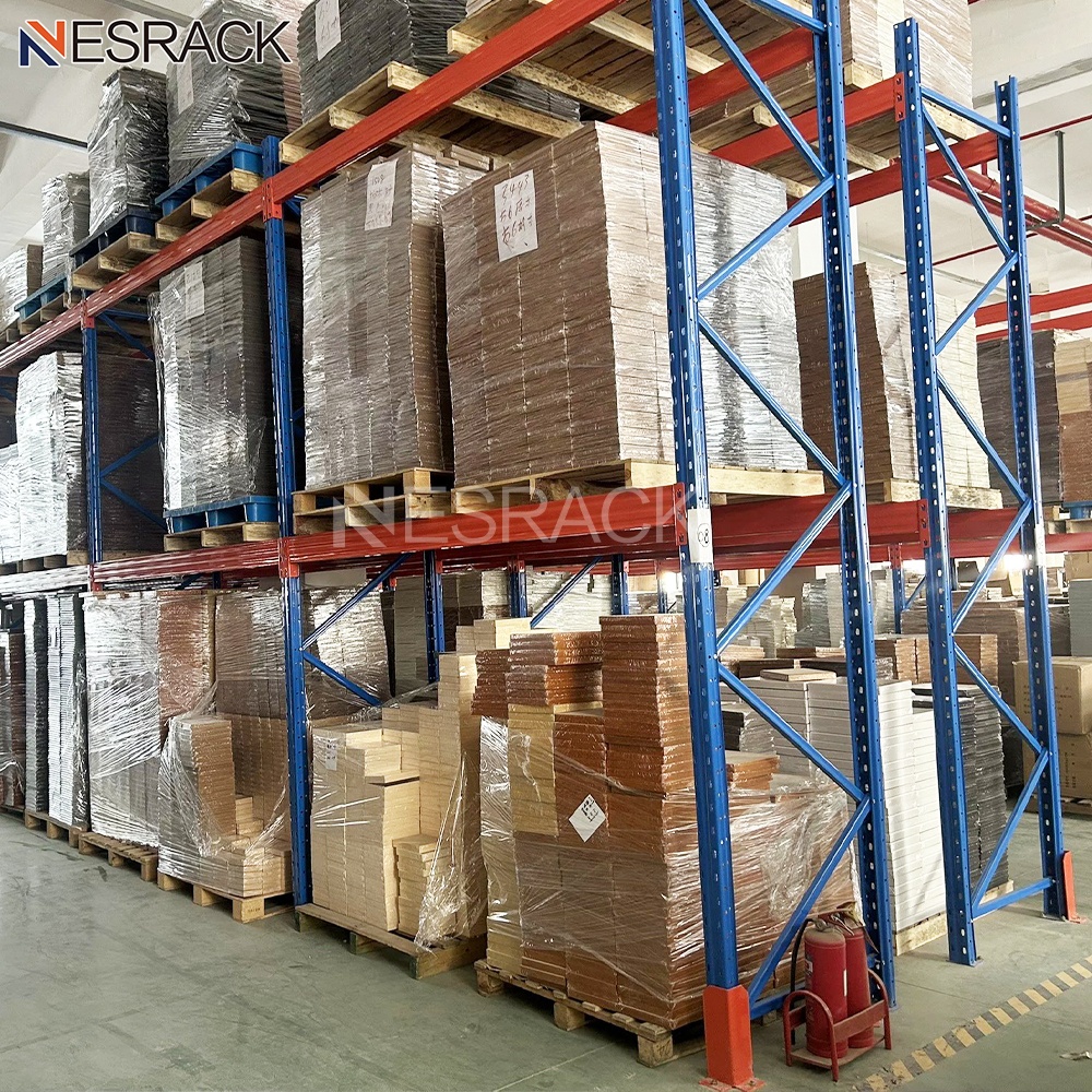 NESRACK Industrial Heavy-Duty Steel Selective Pallet Rack Multi-Level Detachable Design Corrosion Protection Electrostatic