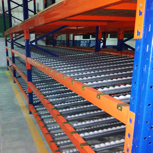 Pallet Flow Racking System Steel Shelf with Roller Tracks Warehouse Rack