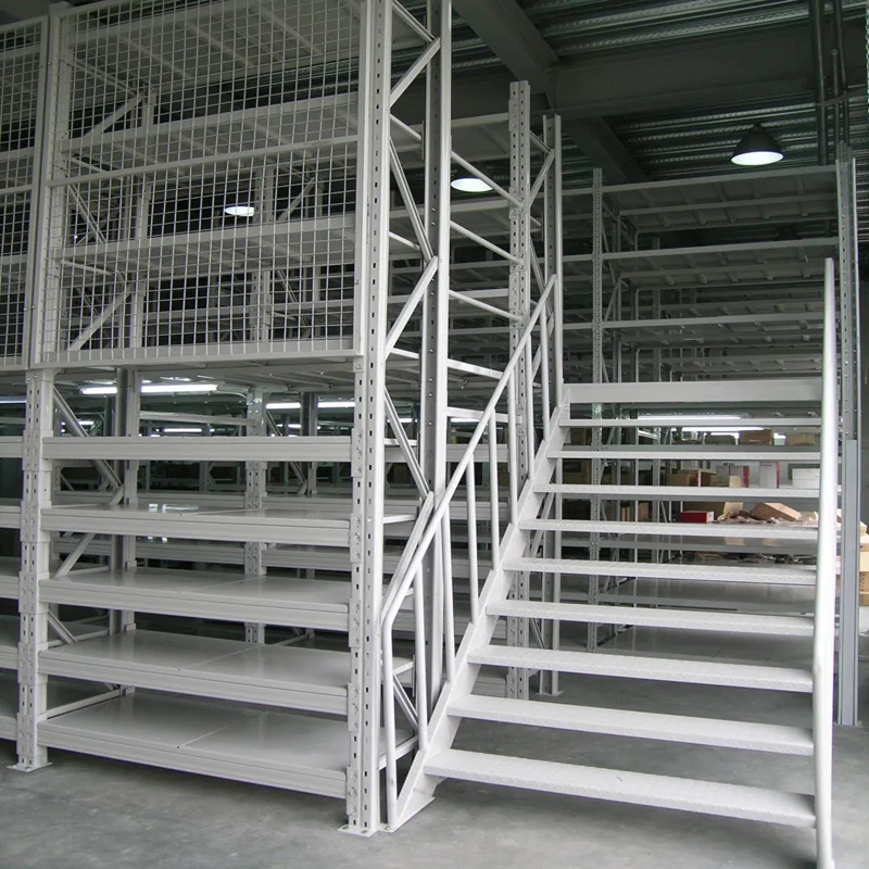 Corrosion Protection Heavy Duty 2-Layer Steel Structure Mezzanine Floor Platform Pallet Storage Racking Powder Coated Finish for