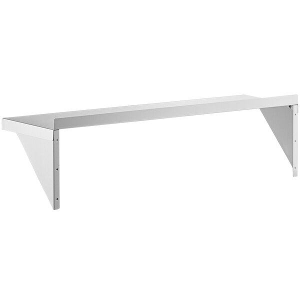 Heavybao Commercial Heavy Duty Brushed Stainless Steel Solid Wall Shelf Restaurant Kitchen Rack Wall Mounted Floating Shelving