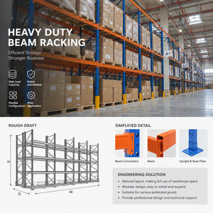 Custom Warehouse Beam Racking Selective Pallet Rack System Q235 Carbon Steel