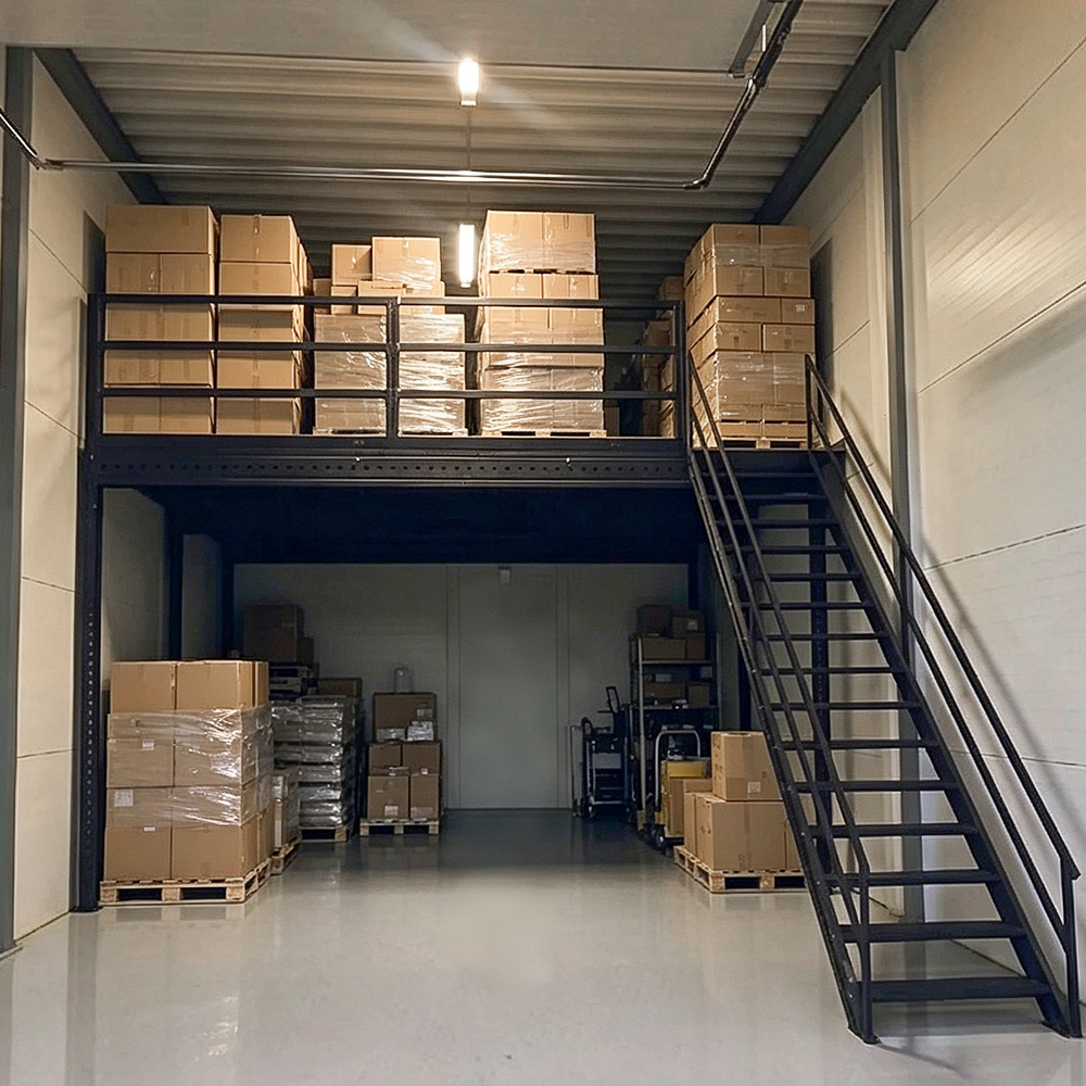 Heavy Duty Steel Mezzanine Rack Warehouse Storage Mezzanine Floor Platform Shelving Multi Tier with Staircase Pallet Racking
