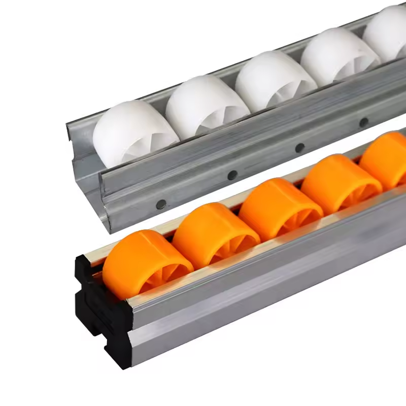 Gravity Flow Rail Roller Track Plastic Wheel 100KG Load Carton Flow Rack for Warehouse Storage Sliding Shelf