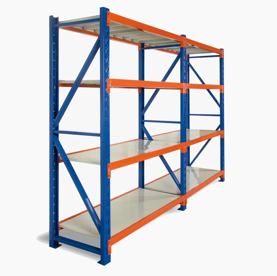 Boltless Metal Shelving 4 Tier Steel Storage Racks Medium Heavy Duty 200KG 300KG 500KG Load Corrosion Resistant Warehouse Shelf