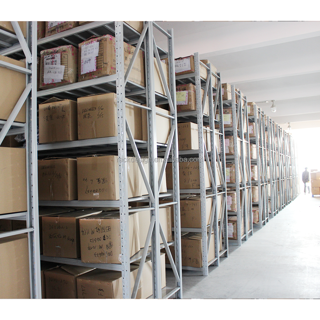 Metal Storage Rack Long Span Steel Light Duty Shelf Warehouse Steel Shelving Assemble Shelving Racking System