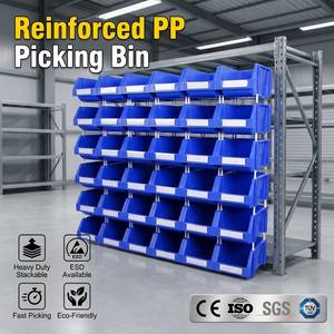 Stacking Warehouse Storage Bins for Hardware Parts