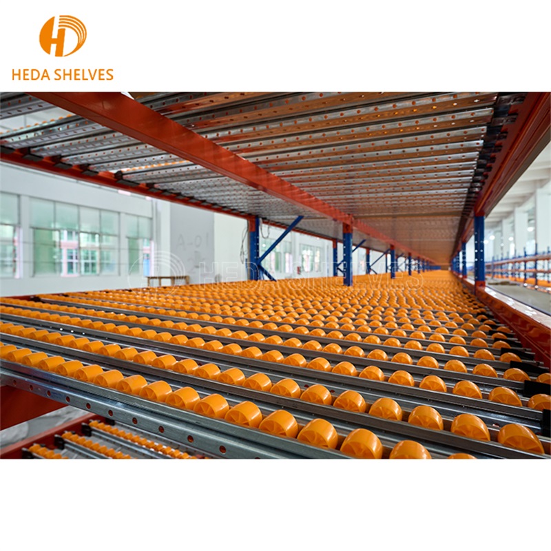 Gravity Racking Roller Mechanism