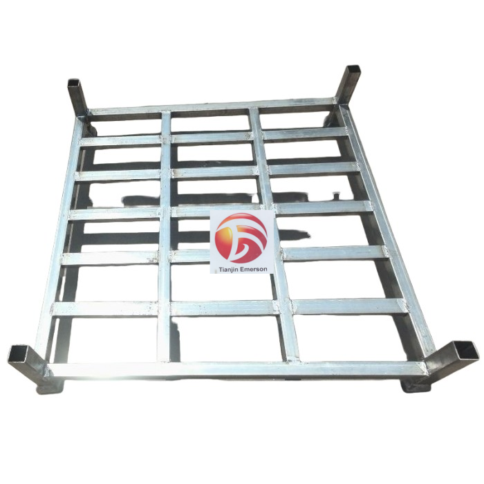 OEM Heavy-Duty Galvanized Zinc Stainless Steel Metal Rack Stackable Movable Storage Post Pallet Sheet Metal Fabrication Product