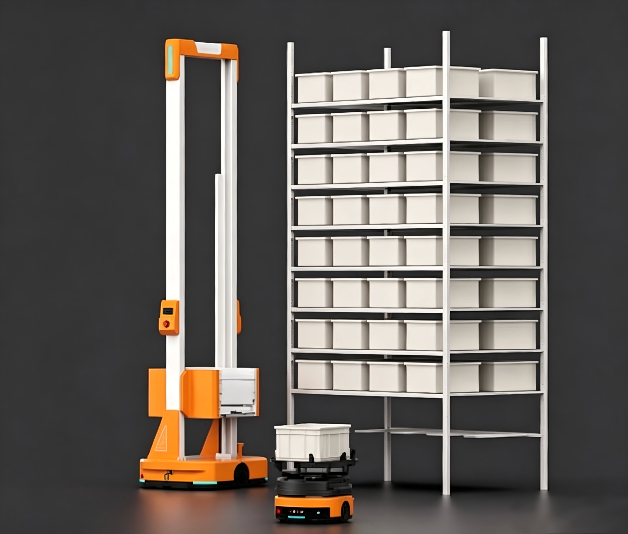 Automatic Warehouse Storage Rack For AGV Bin Robot Industrial Logistics Shelving System High Density Tote Rack Shelving Unit