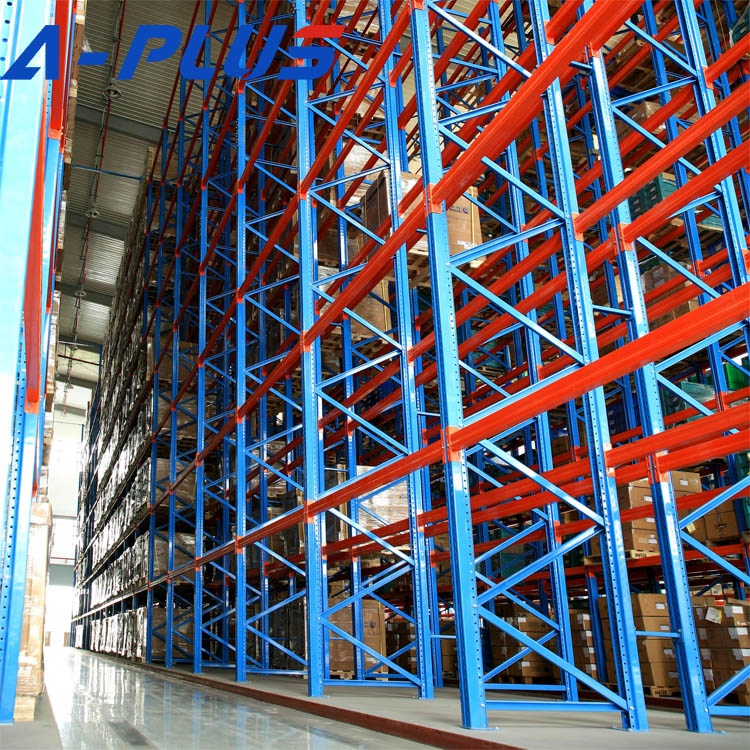 Industrial Metal Narrow Aisle Pallet Storage Racking System Heavy Duty VNA Racking