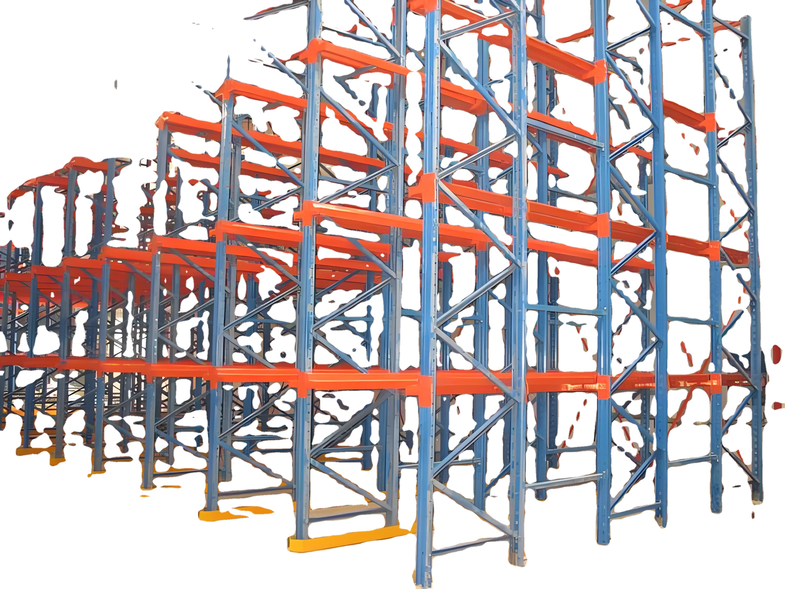 Heavy Duty Steel 5-Layer Bearing Capacity 500kg-3000kg Stacking Pallet Rack System Corrosion Protection Storage Shelves for