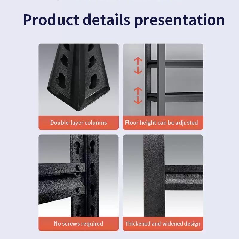 Heavy Duty Powder Coated Metal Warehouse Storage Rack Shelf, 300kg,500kg Capacity, Steel &amp; Iron Construction for Garages