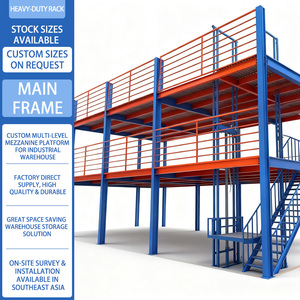 Custom Multi Level Industrial Mezzanine Racking System Warehouse Storage Attic Rack