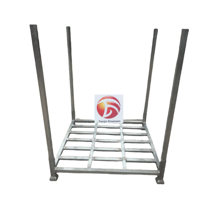OEM Heavy-Duty Galvanized Zinc Stainless Steel Metal Rack Stackable Movable Storage Post Pallet Sheet Metal Fabrication Product
