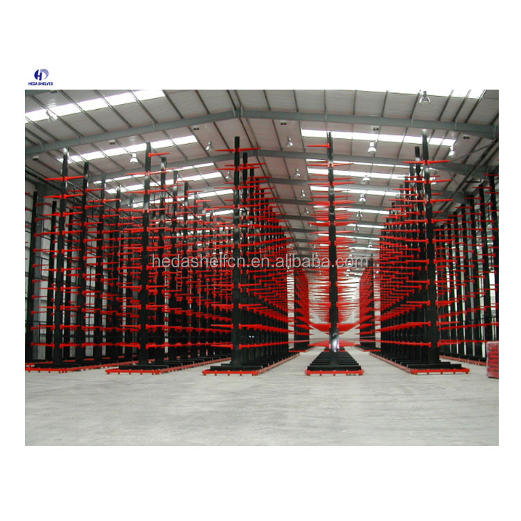Industrial Rack Shelving Single Sided Heavy Duty Cantilever Racking System Cantilever Racks for Sale