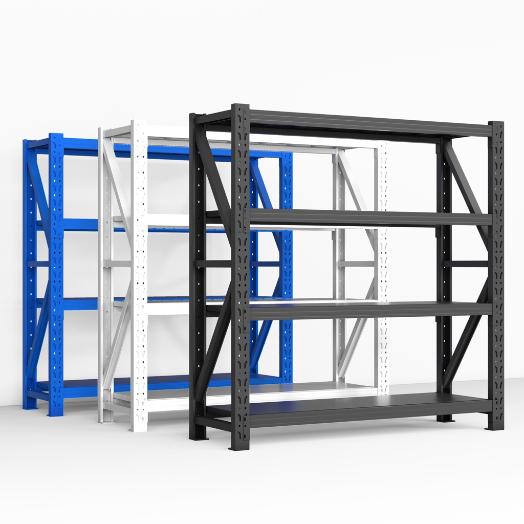 Heavy Duty Steel Shelving Rack 500kg Load Per Layer Industrial Multi-Tier