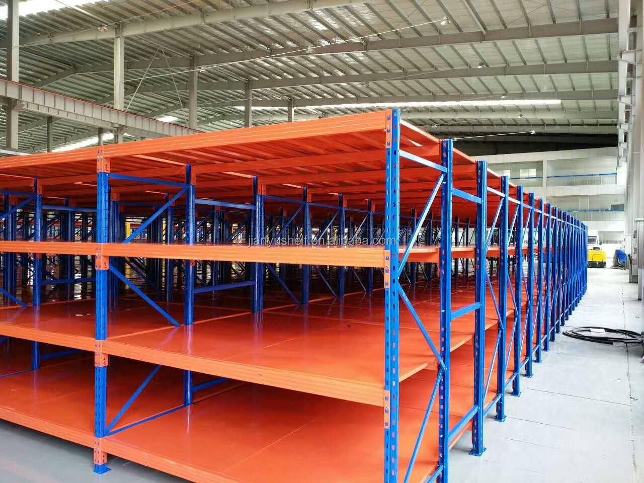 Warehouse pallet racking with steel panel