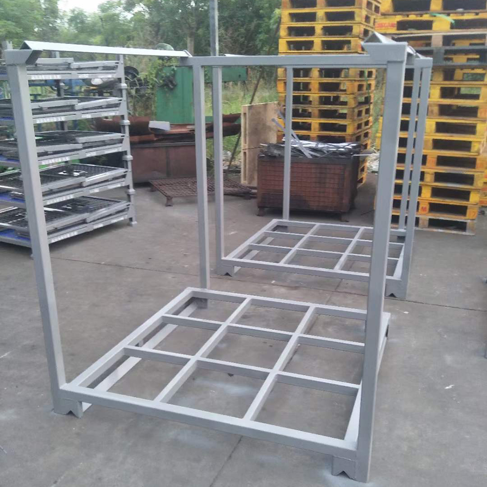 Detachable Nestable Warehouse Storage Metal Steel Nestainer Logistic Palet Tainer Stacking Rack