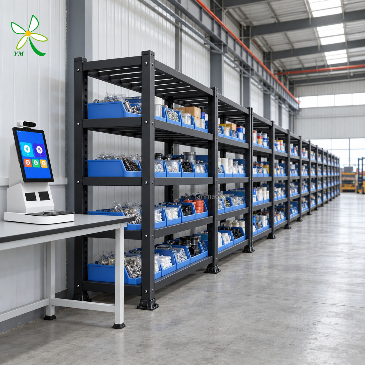 Reliable Manufacturer Screw Assembly Adjustable Custom Color Production Line Storage Shelving FRP Storage Rack Warehouse Rack