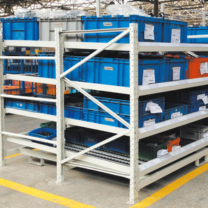 High Density Heavy Duty Cold Rolled Steel Powder Coated Flow Rack