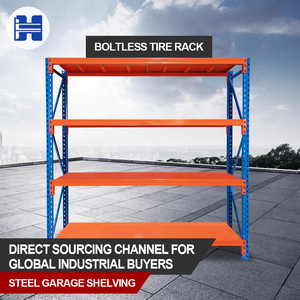 Long Span Medium Duty 5 Layer Durable Steel Industrial Shelving Racking Boltless Warehouse Storage