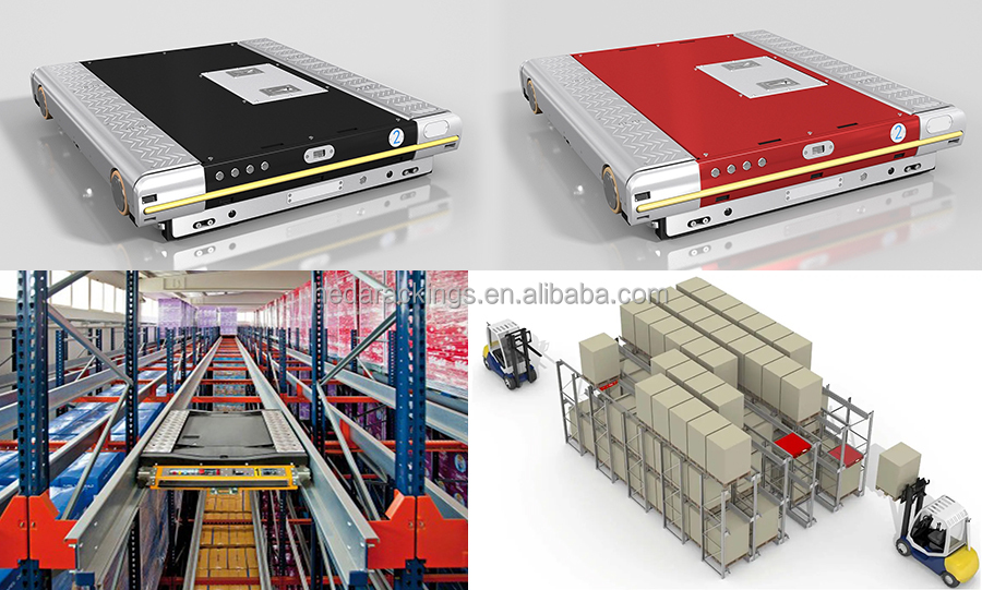Heda High Density Shuttle Rack System Shuttle Racking System Double Deep Steel Pallet Rack Storage Racking System